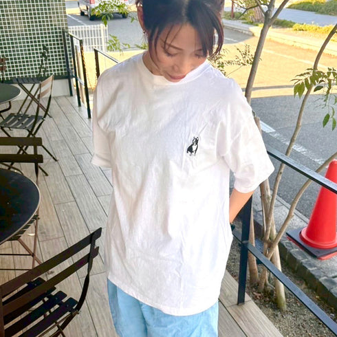 パイド ルーズシルエット半袖TEE